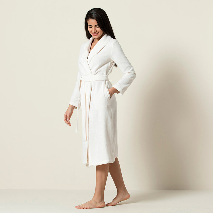 Kael Women Bathrobe Ecru