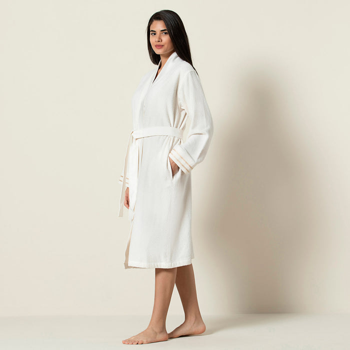 Anton Unisex Bathrobe Ecru