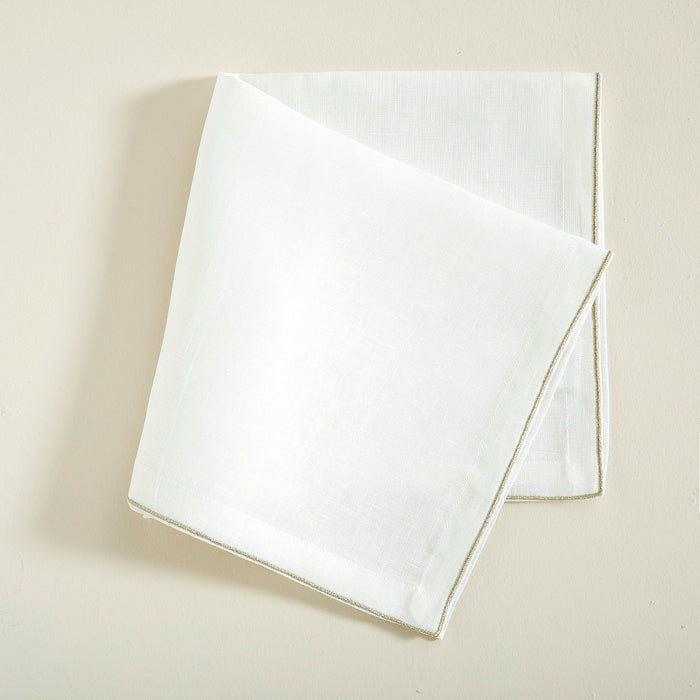 Natty Napkin 45x45 cm Ecru/Gold