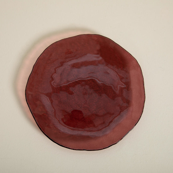 Dune Cake Plate 21 Cm Bordeaux Bordeaux