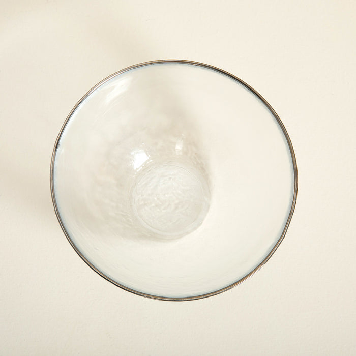 Ice Bowl Silver Rim 16 cm TRANSPARENT/SILVER