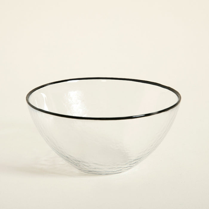 Ice Bowl Black Rim 16 cm Transparent/Black