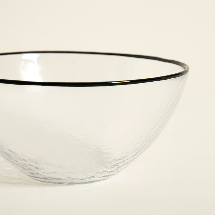 Ice Bowl Black Rim 16 cm Transparent/Black