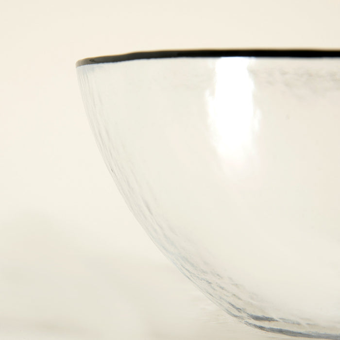 Ice Bowl Black Rim 16 cm Transparent/Black