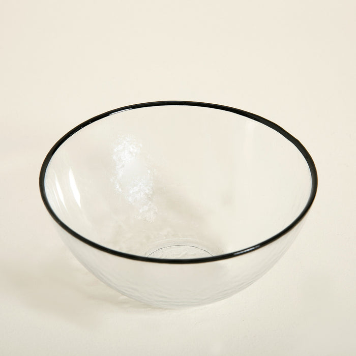 Ice Bowl Black Rim 16 cm Transparent/Black