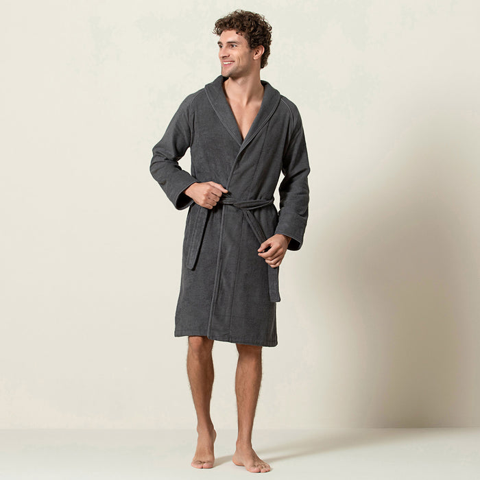 Solid Bamboo Unisex Bathrobe Anthracite