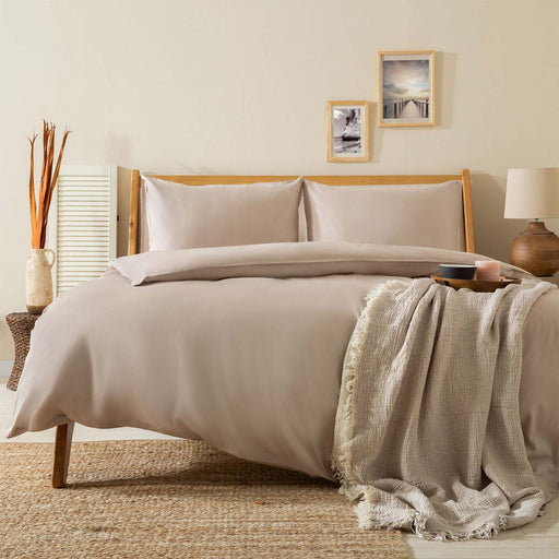 Alana Duvet Cover Set Double Size 200x220 cm Stone