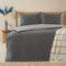 Bettie Duvet Cover Set Single Size 160x220 cm DARK GREY/COOL GREY