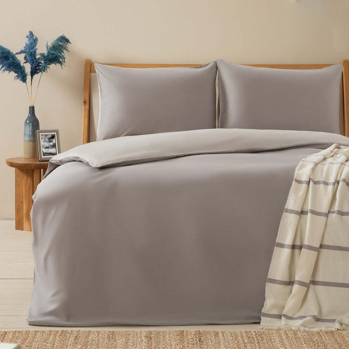 Bettie Duvet Cover Set Single Size 160x220 cm GREY/COOL GREY