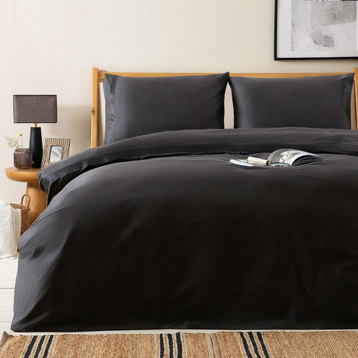 Annette Duvet Cover 230x220 cm Anthracite