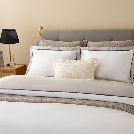 Alberta Duvet Cover 230x220 cm White/Cool Grey