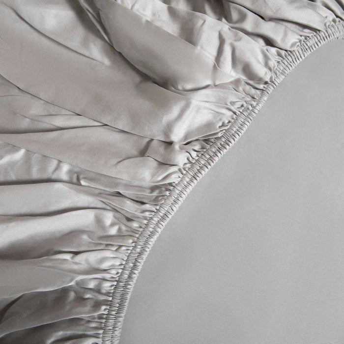 Alana Fitted Sheet King Size 200x200 cm Cool Grey