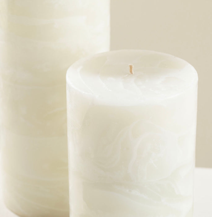 Marblo Pillar Candle 10 x 10 cm Cream