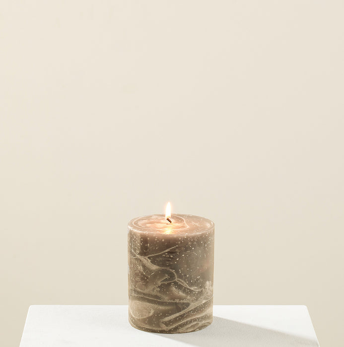 Marblo Pillar Candle 10 x 10 cm Beige