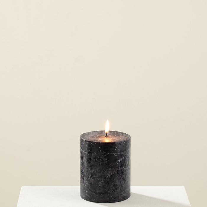 Marblo Pillar Candle 10 x 10 cm Black