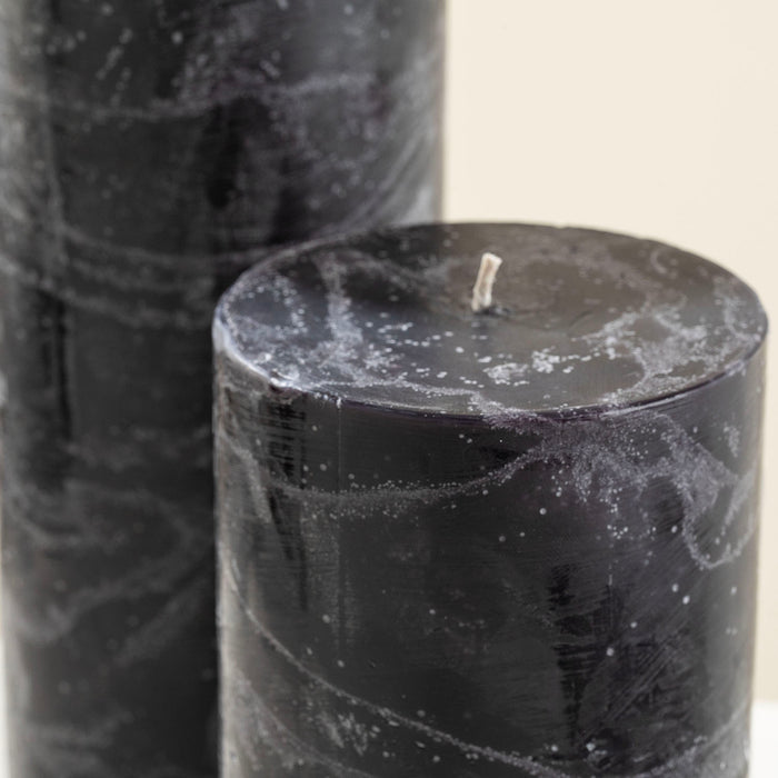 Marblo Pillar Candle 10 x 10 cm Black