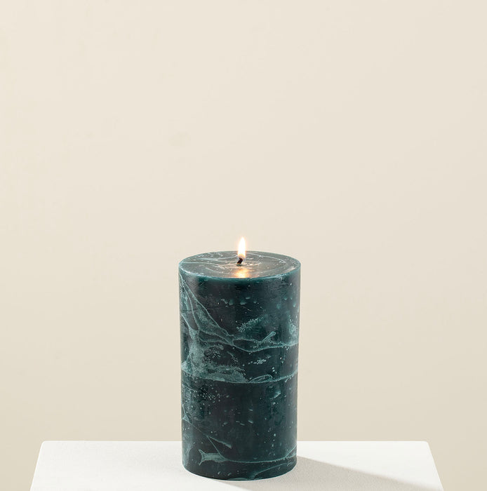 Marblo Pillar Candle 10 x 15 cm Green