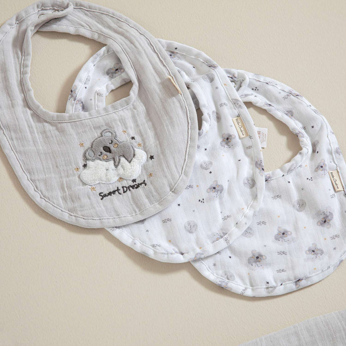 Koala Muslın Blanket Set Grey