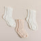 Party 3 Pcs Ruffled Socks Beige