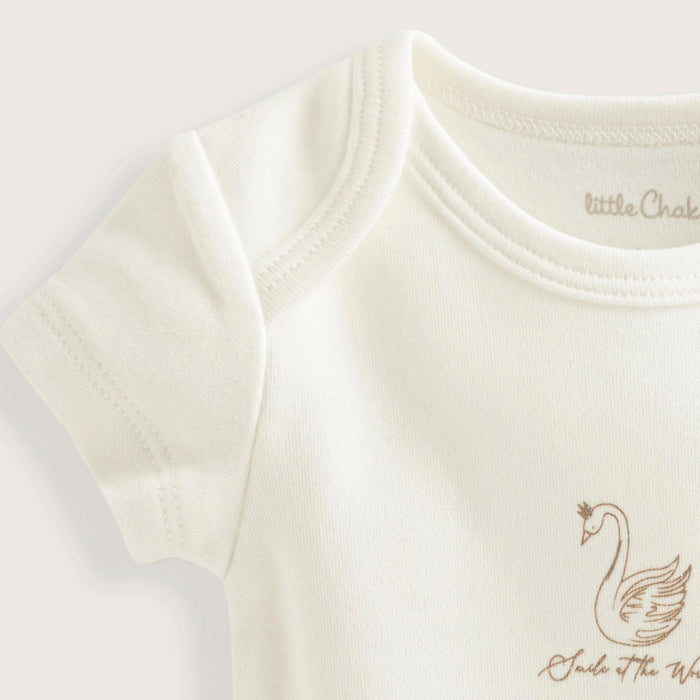 Little Swan Newborn Short Sleeve Body Ecru