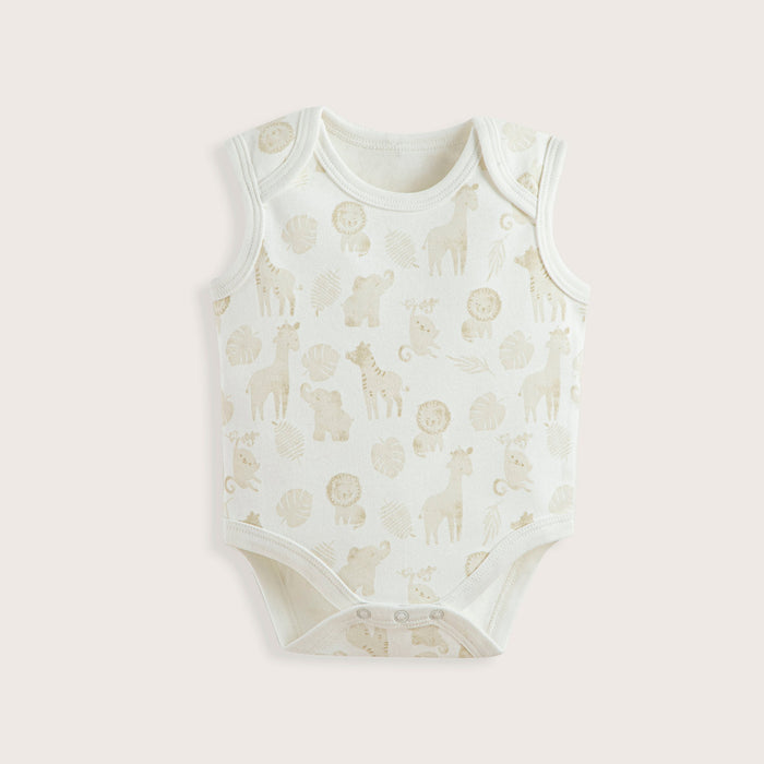 Safari Newborn Sleeveless Body Ecru