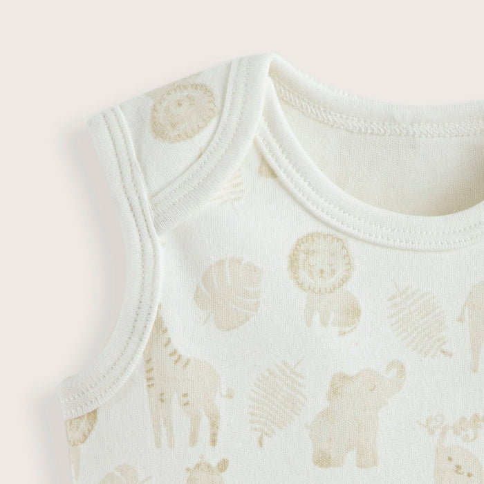 Safari Newborn Sleeveless Body Ecru