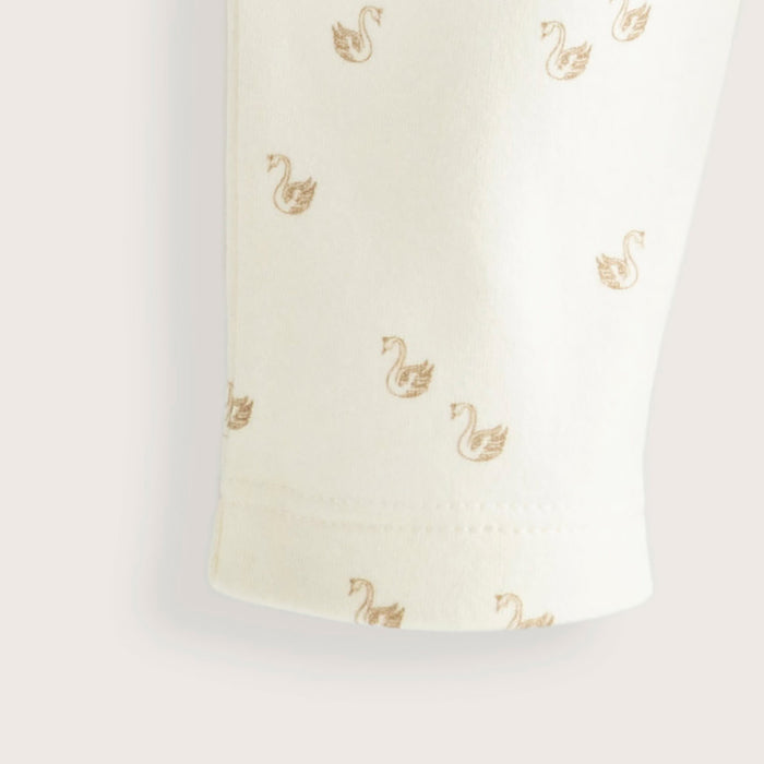 Little Swan Printed Tights Ecru