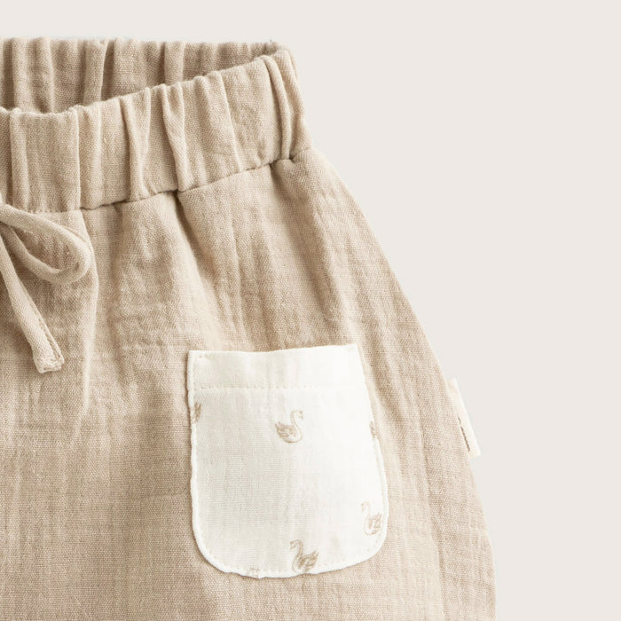 Little Swan Ruffled Pants Mink