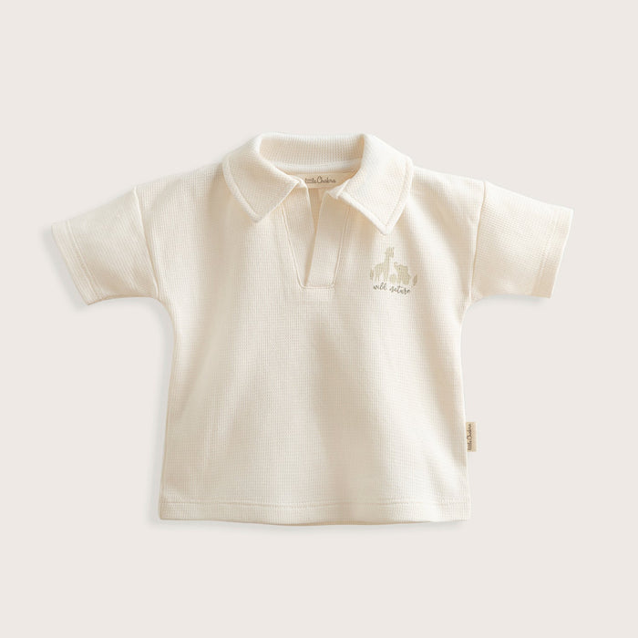 Safari Polo Collar Tshirt Ecru