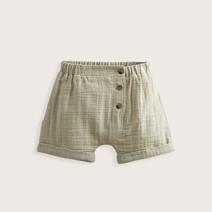 Safari Shorts With Button Mint