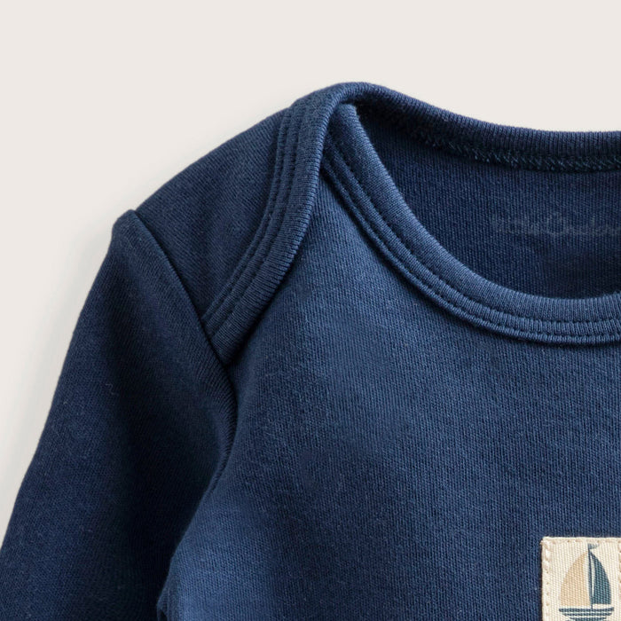 Marine Newborn Long Sleeve Body Navy Blue