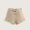 Picnic Shorts With Buton Beige