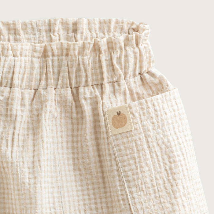 Picnic Plaid Skirt Beige