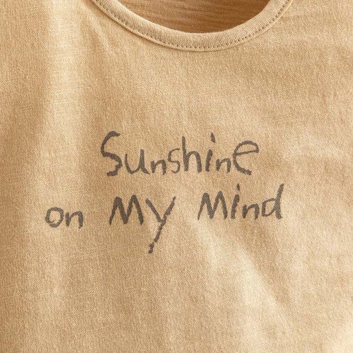 Golden Hour Sun Printed Tshirt Cream