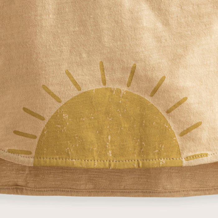 Golden Hour Sun Printed Tshirt Cream