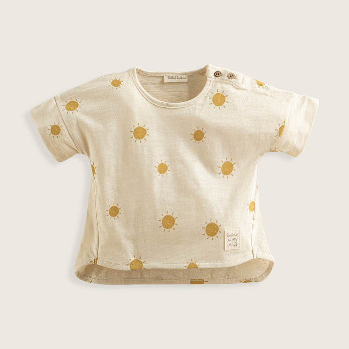 Golden Hour Printed Tshirt Ecru