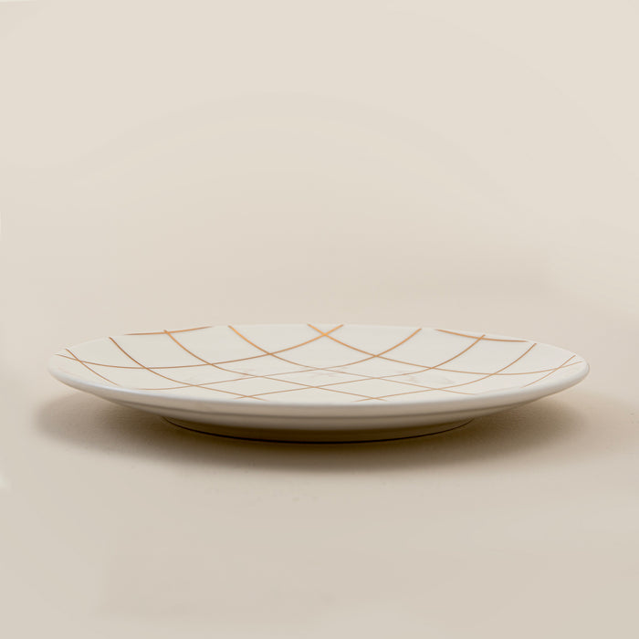 Tartan Gold Dessert Plate 19 cm STANDART