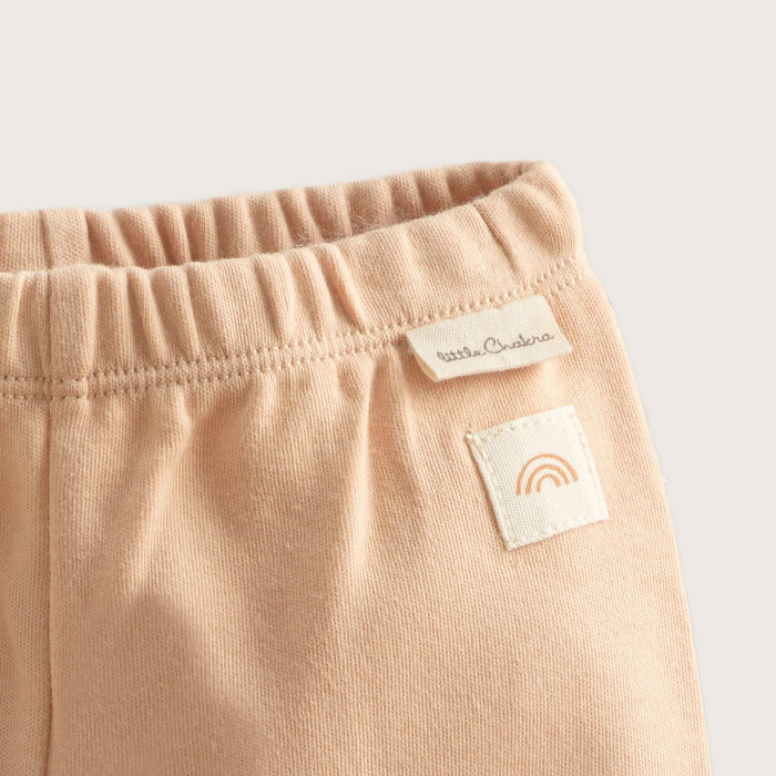 Rainbow Newborn Footed Pants Salmon