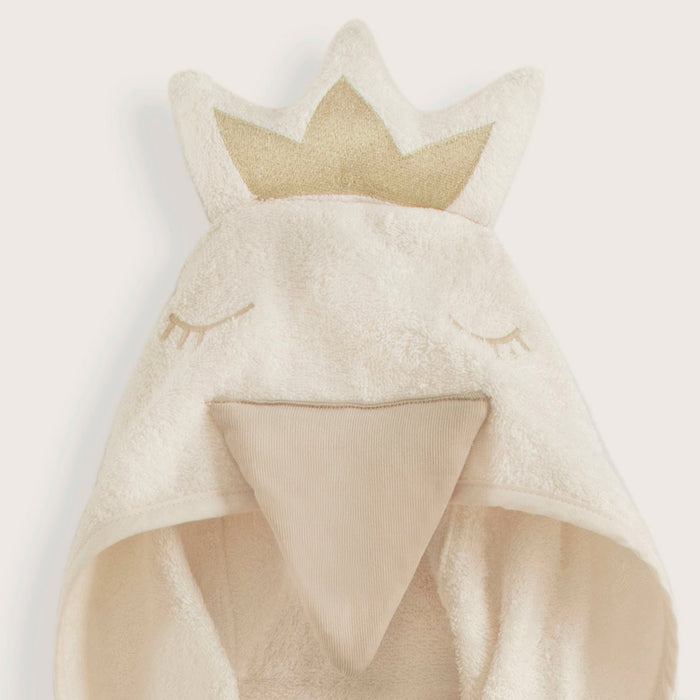 Little Swan Bathrobe With Hoodie Ecru