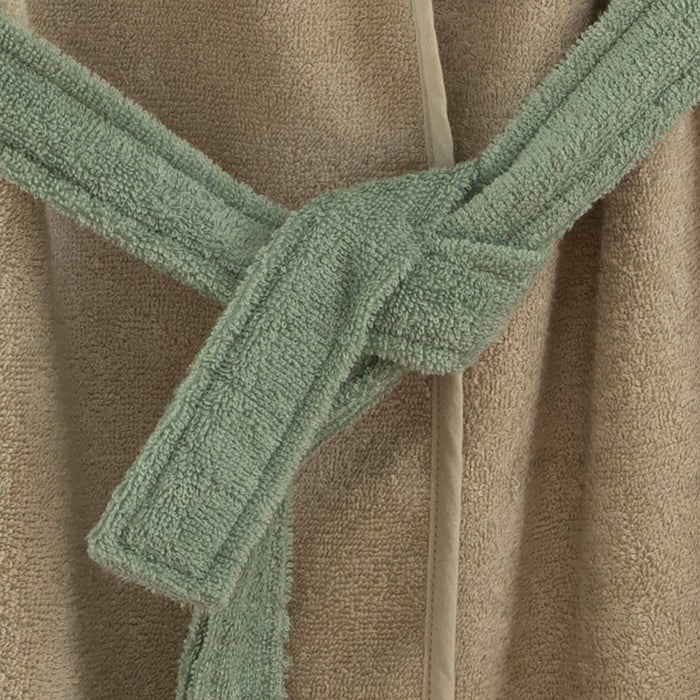 Safari Bathrobe With Hoodie Mint