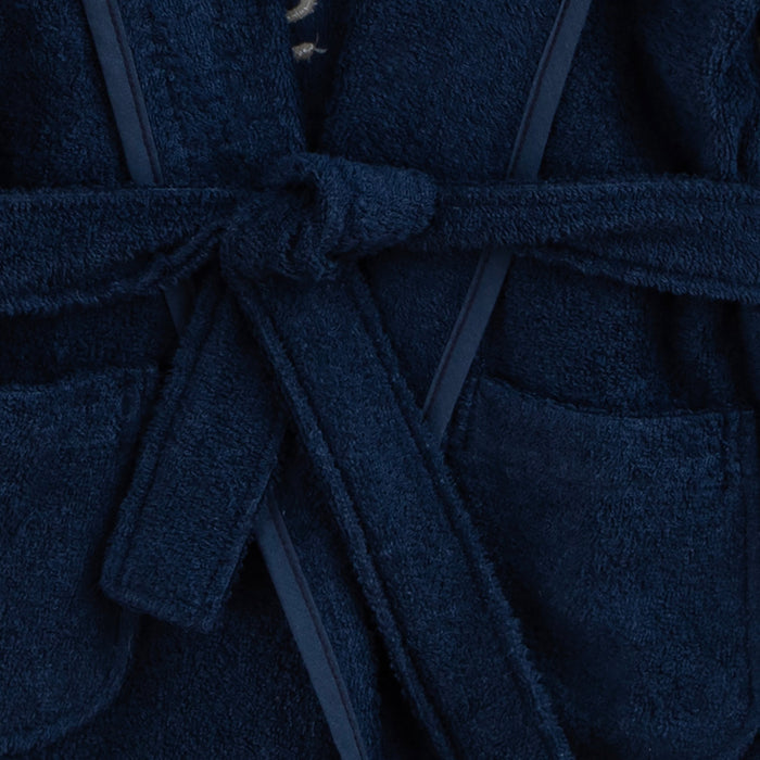 Marine Bathrobe With Hoodie Navy Blue