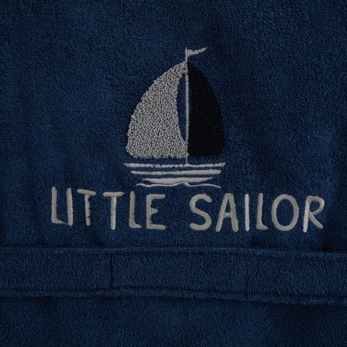 Marine Bathrobe With Hoodie Navy Blue