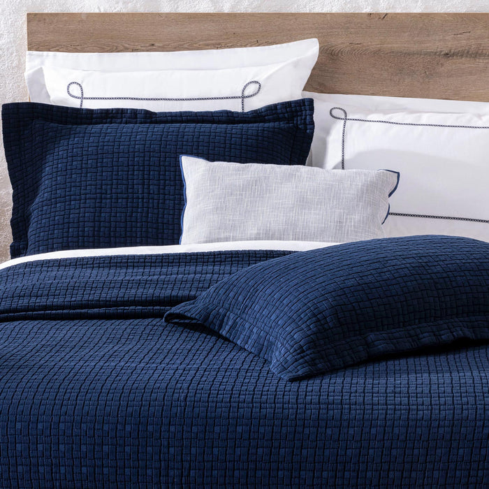Pearl Bedcover Set 280x250 cm MARINE BLUE