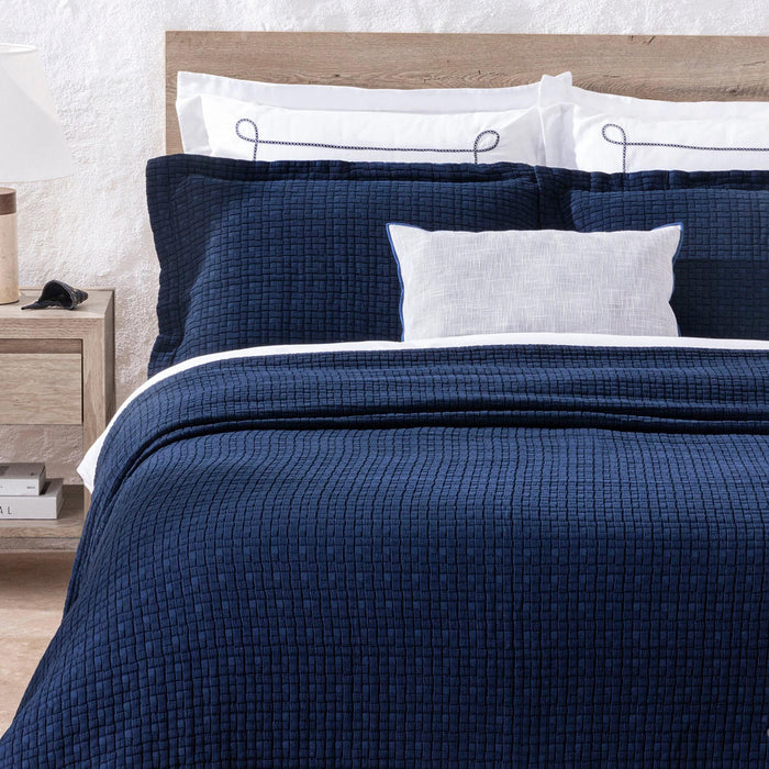 Pearl Bedcover Set 280x250 cm MARINE BLUE