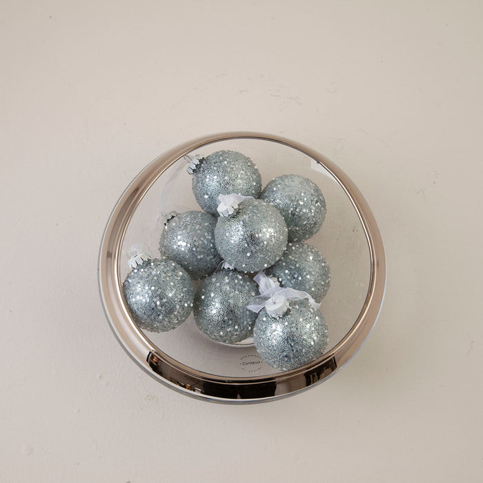 Perlar Xmas Ball Set of 8 Silver