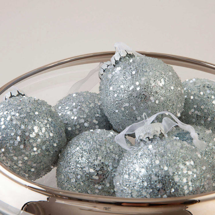 Perlar Xmas Ball Set of 8 Silver