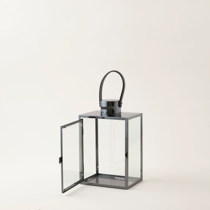 Larit Lantern M Silver-Antracite