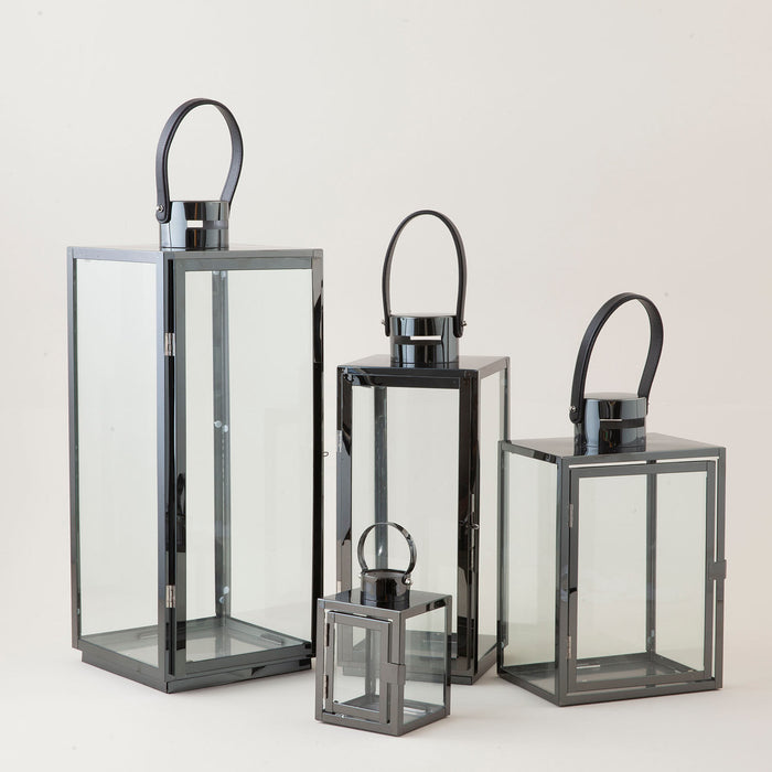 Larit Lantern M Silver-Antracite