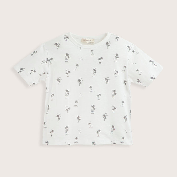 Tropic Printed Tshirt Ecru