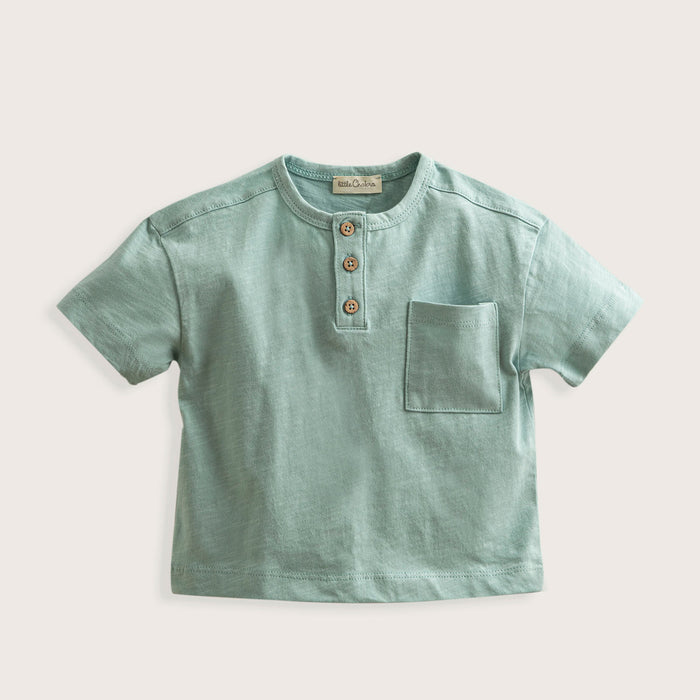 Tropic Tshirt With Buton Mint